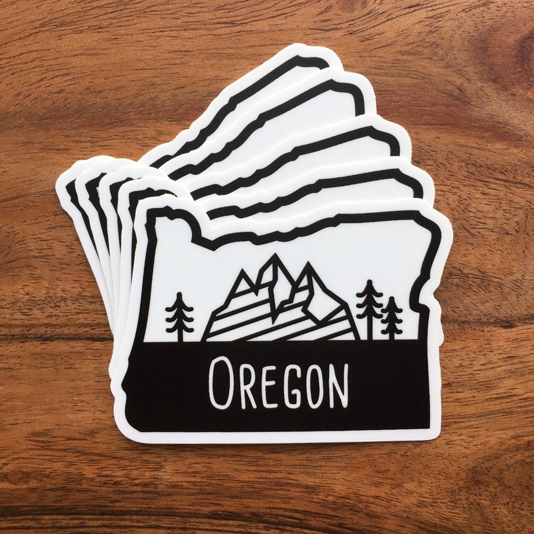 Oregon Sticker Template Oregon Love - Die Cut Sticker Decal, Durable Vinyl, Matte, Car Decal ...