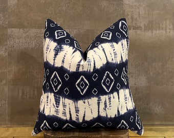 Patio Pillow Covers Outdoor Pillow Cover with Shibori Pattern, Outdoor Mud Cloth Print Pillow Covers  Shibori