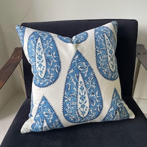 Pillow with Paisley Pattern Designer Throw Pillow  Decorative Pillow for my Home  Pillow for Living Room and Bedroom  THE IVY