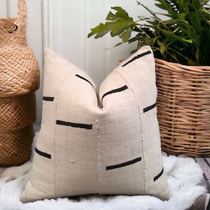 Mud Cloth Pillow For Living Room Decorative Cushion For Organic Modern Style Bedroom Pillowcase For Boho Home Office Decor Accent Pillow