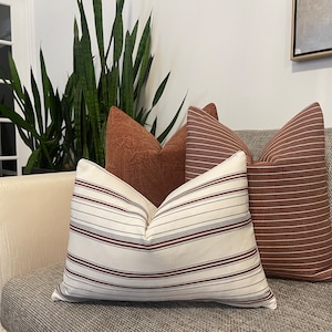 Pillow Set 3 Piece Pillow Combination Brown Pillow Collection Farmhouse Cushion Rustic Handmade Accent Pillow Decorative Cushion Cover DEVRY