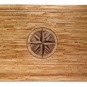 1/12 Scale Handcrafted Rustic Wood Floor With Wood Veneer Inlay