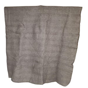 Bastia Manta 100% Pure New Wool Blanket 90&quot; X 108&quot; Gray Herringbone Pattern