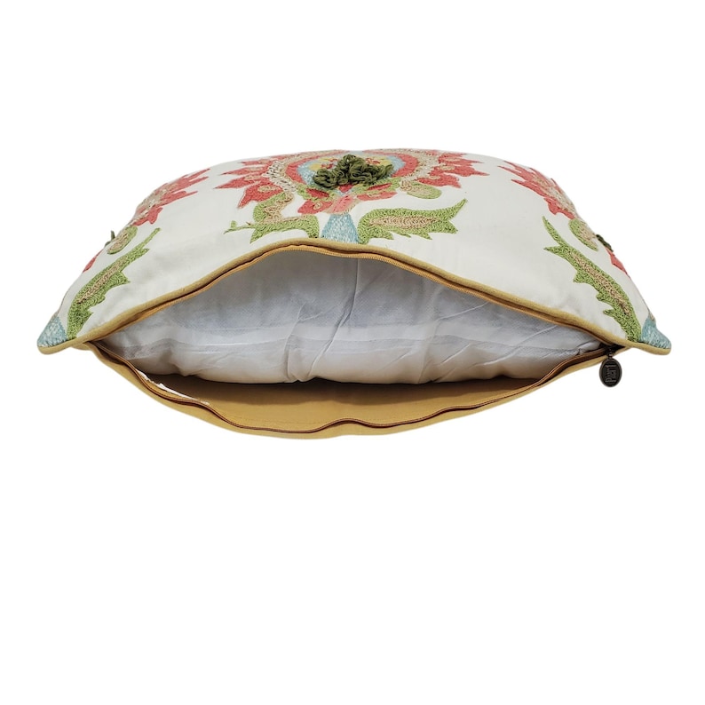 Pier 1 Embroidered Pumpkin Lumbar Throw Pillow