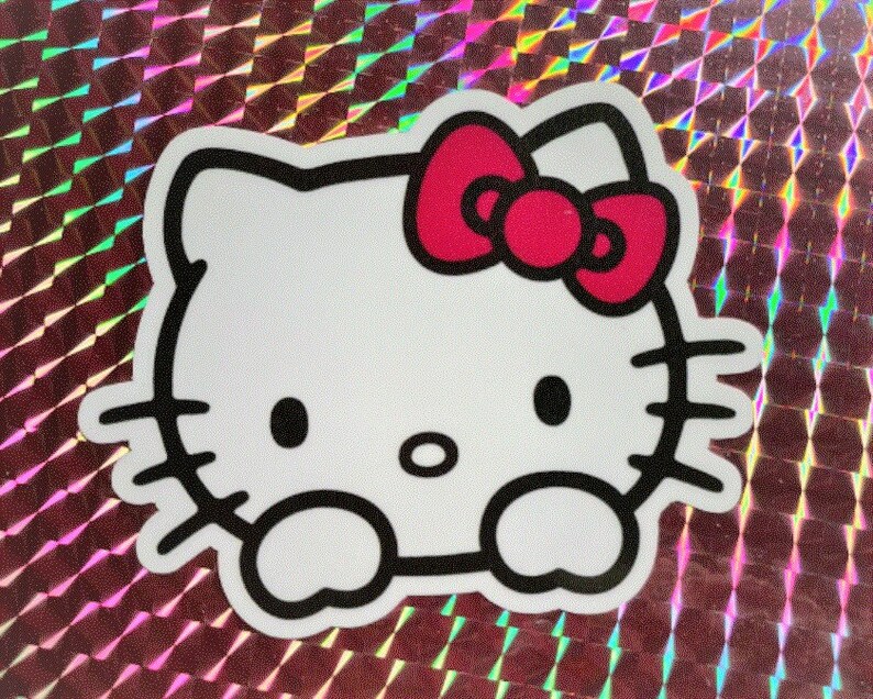 Hello Kitty Sticker Sticker for Laptops Tumbler Sticker Etsy