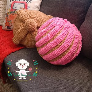 Pan de Muerto und Concha Häkelkissen PDF in SPANISCH