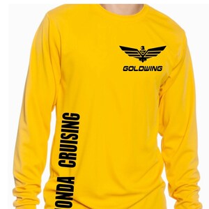 Honda Goldwing, Motorcycle shirt, Wicking Shirt Long sleeve image 5