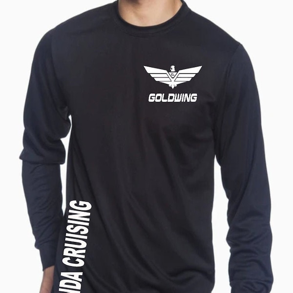 Honda Goldwing, Motorcycle shirt, Wicking Shirt Long sleeve