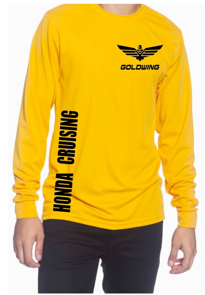 Honda Goldwing, Motorcycle shirt, Wicking Shirt Long sleeve image 5