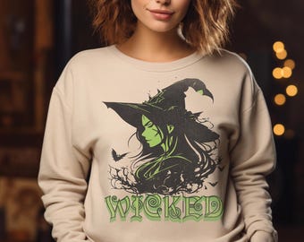 Wicked Witch Halloween Sweatshirt: Cozy Spooky Season Crewneck