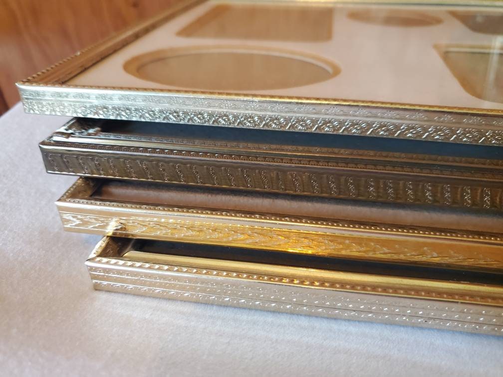 Ornate Gold and Silver Tone Picture Frames Set Of 4 Vintage Etsy