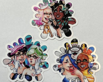 Splatoon Squid Sisters Deep Cut Off The Hook Nintendo Vinyl Stickers