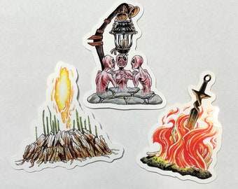 Dark Souls Bloodborne Elden Ring Sekiro FromSoft Vinyl Stickers