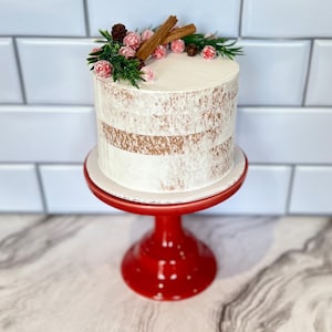 Fake Semi-Naked Christmas Cake | Faux Winter Cake | Christmas Display Cake | Artificial Cake| Fake Naked Cake | Faux Christmas Greenery Cake