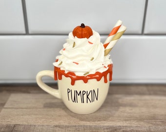 Small Decorative Pumpkin Mug | Fall Tiered Tray Decor