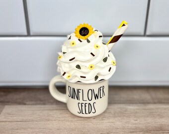 Small Sunflower Decorative Mug | Summer Fall Tiered Tray Decor