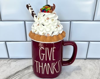 Thanksgiving Mug Topper (Mug Not Included) – Fall Tiered Tray Decor