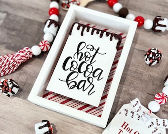 Hot Cocoa Bar Sign | Hot Chocolate Tiered Tray Decor