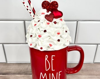 Valentine's Day Faux Whipped Cream Mug Topper - Mug Not Included