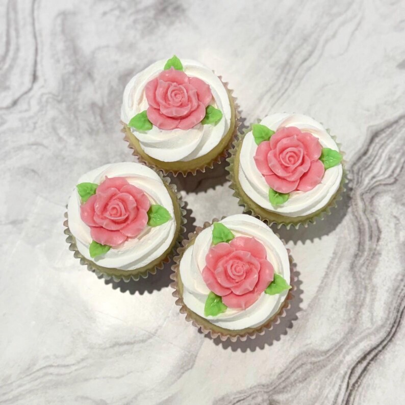 Faux Rose Cupcake | Shabby Chic Decor, Fake Tea Party Dessert image 11
