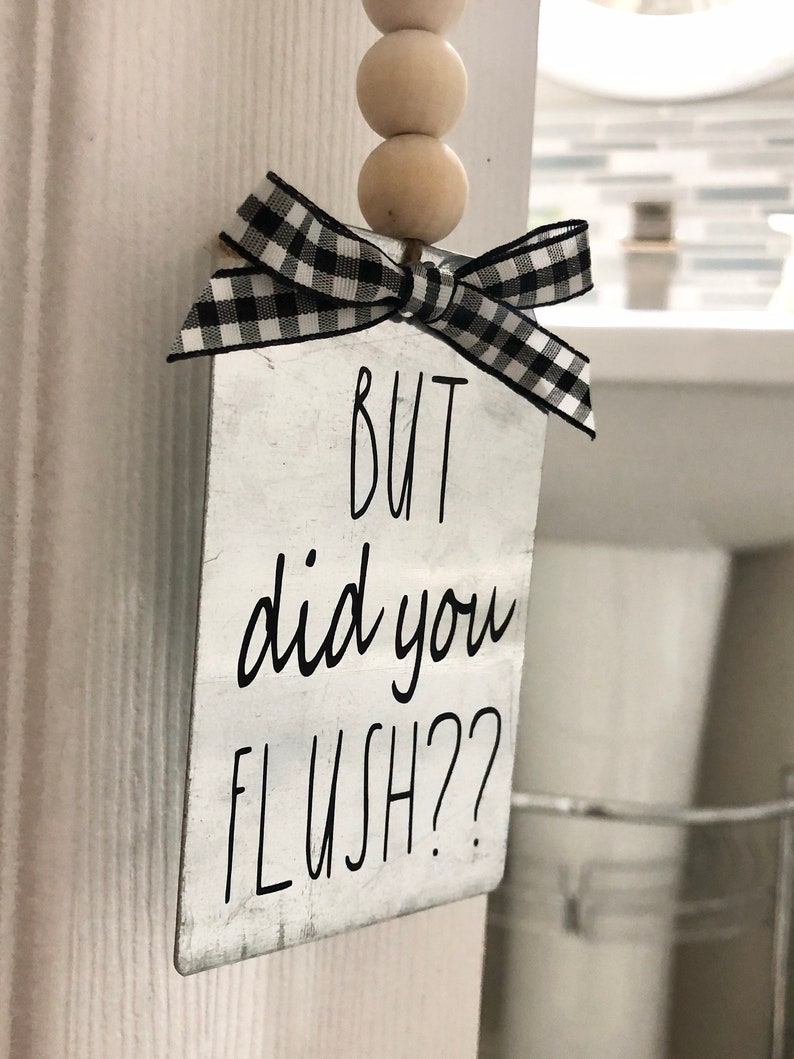 Farmhouse Wood Bead Loop for Your Bathroom Door Knob With Etsy