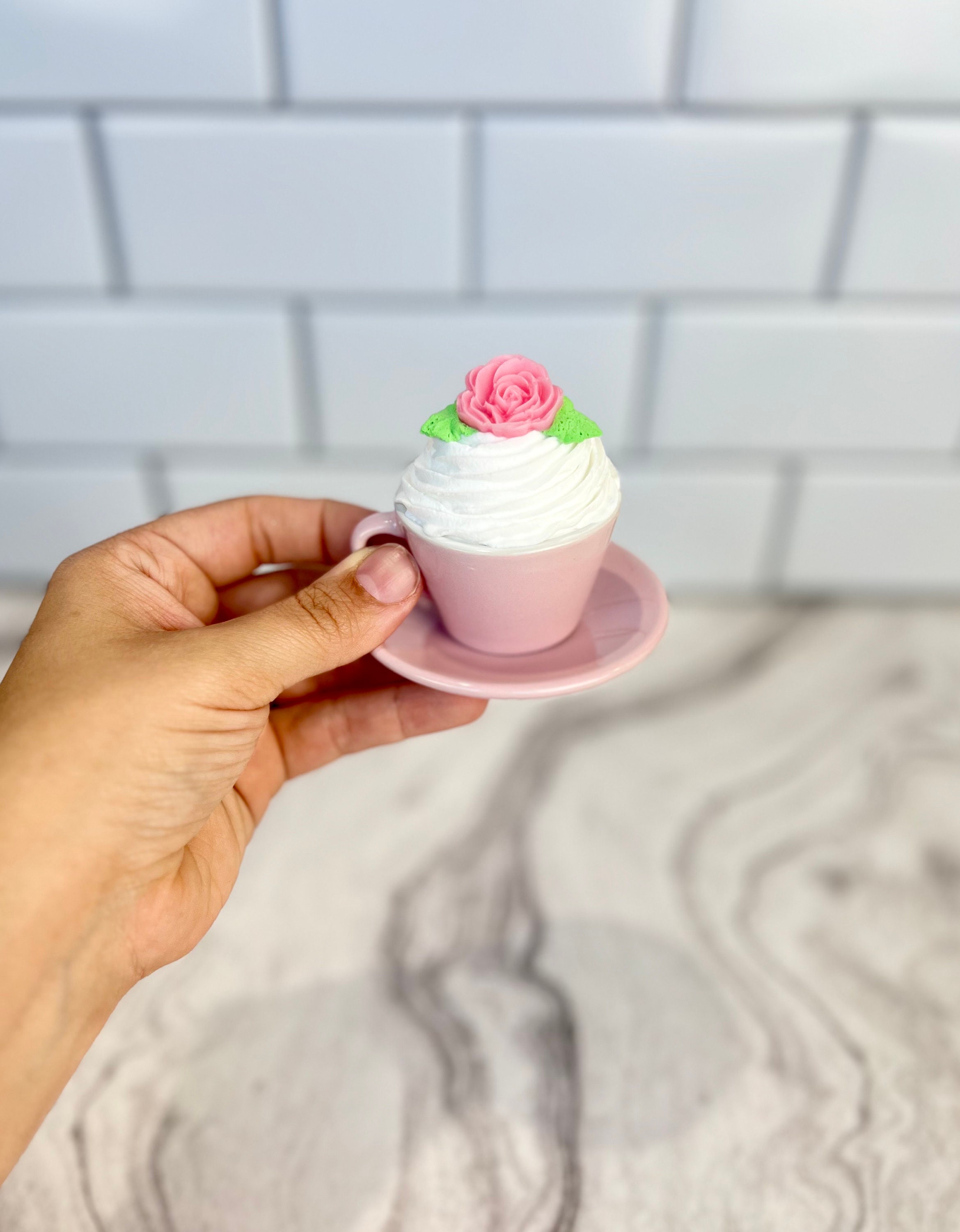 Small Fake Teacup With Saucer | Shabby Chic Cottage Decor for Tea Party ...