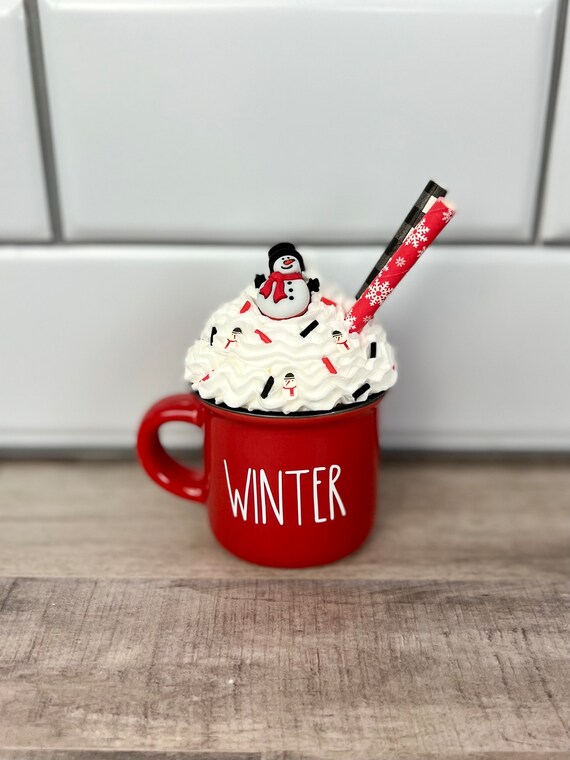 Small Snowman Mug | Winter Tiered Tray Decor
