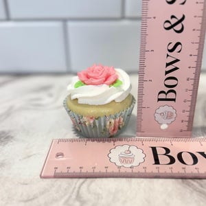 Faux Rose Cupcake | Shabby Chic Decor, Fake Tea Party Dessert image 14