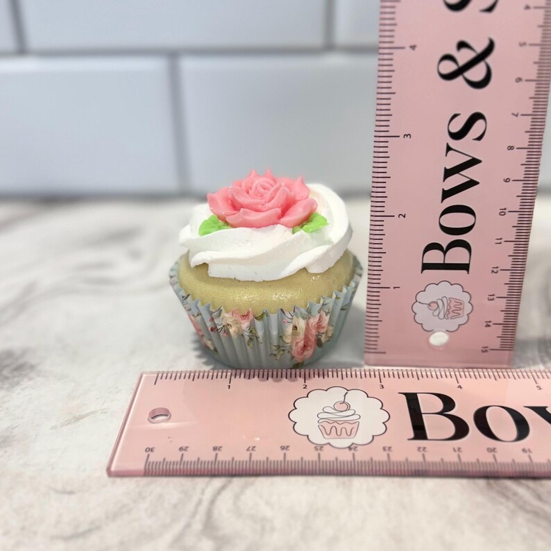 Faux Rose Cupcake | Shabby Chic Decor, Fake Tea Party Dessert image 14