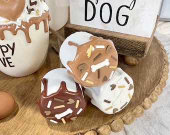 Fake Dog themed Marshmallows on Sticks (Set of 3) | Dog Lover Tiered Tray Decor