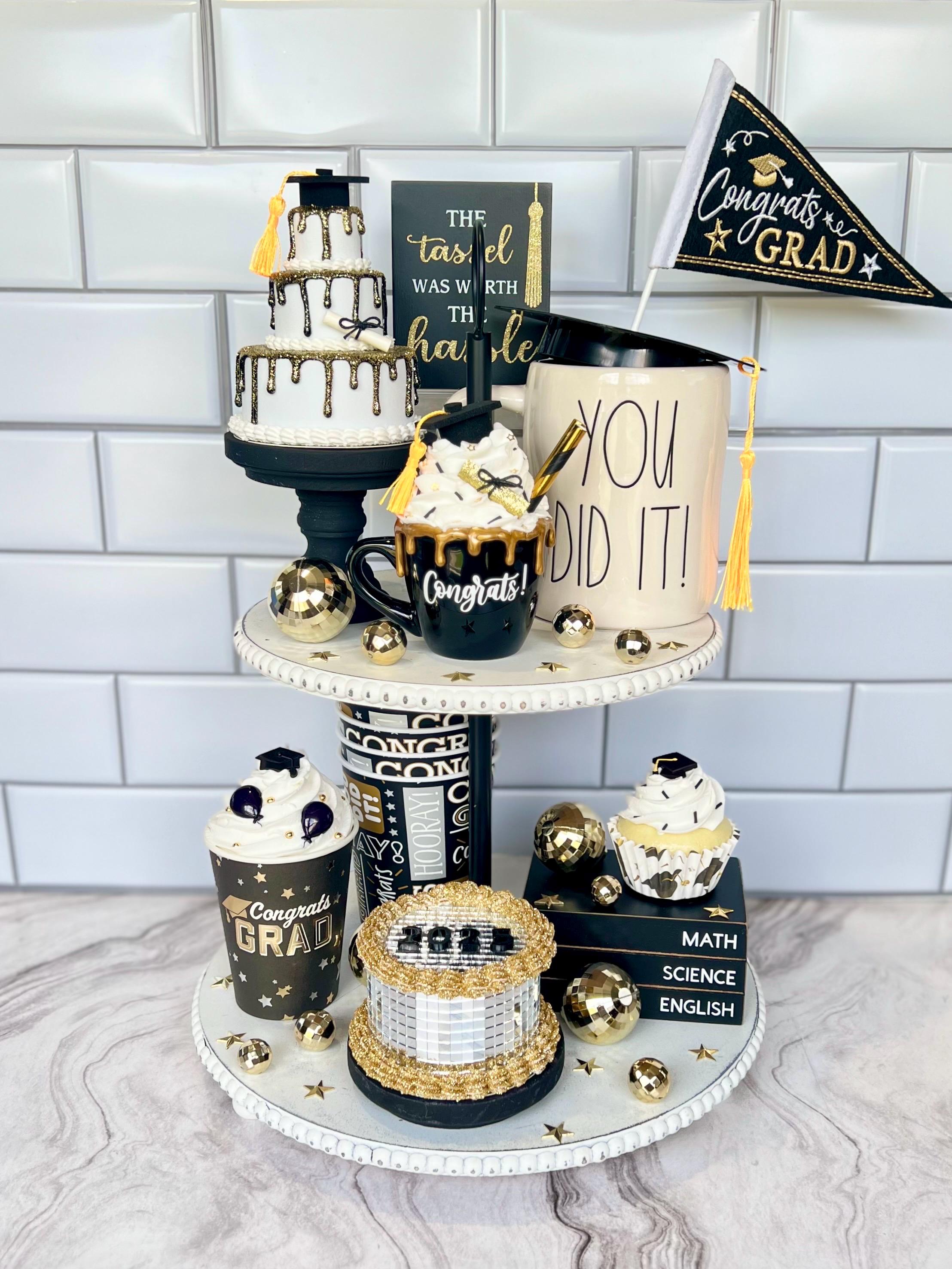 Fake Graduation Cake | Grad Party Decor, Graduation Tiered Tray - Etsy