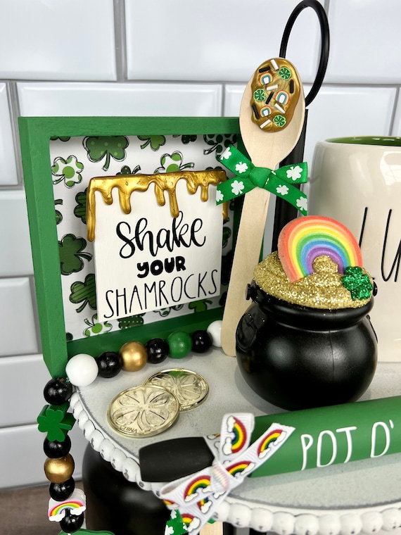 Shake Your Shamrocks Sign - St Patrick's Day Tiered Tray Decor