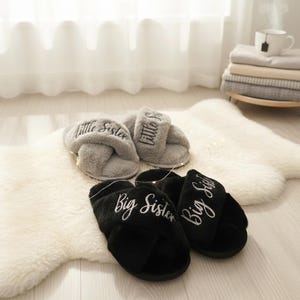 Little sister and big sister slippers for girls.