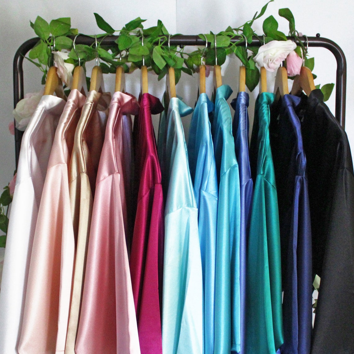 Bridesmaid Robe Set of 5 Personalized Robes in Front & Back Etsy
