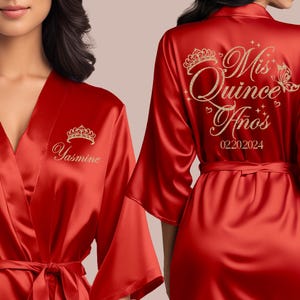 Mis Quince Robes, Pretty Quinceanera Robes, Mis Quince Anos Robes, Robes for Mama de Quince, Quinceanera Gifts, Satin Quince Robes, Mis 15