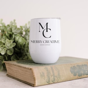 Corporate logo wine tumblers. Bulk discount corporate gifts with logo.
