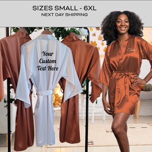 Terracotta Robe Personalized - Robes for Women in Sizes S-6XL - Add Symbols or Text/Monogram - Bridesmaid Robes - Birthday Robes - Rust Robe