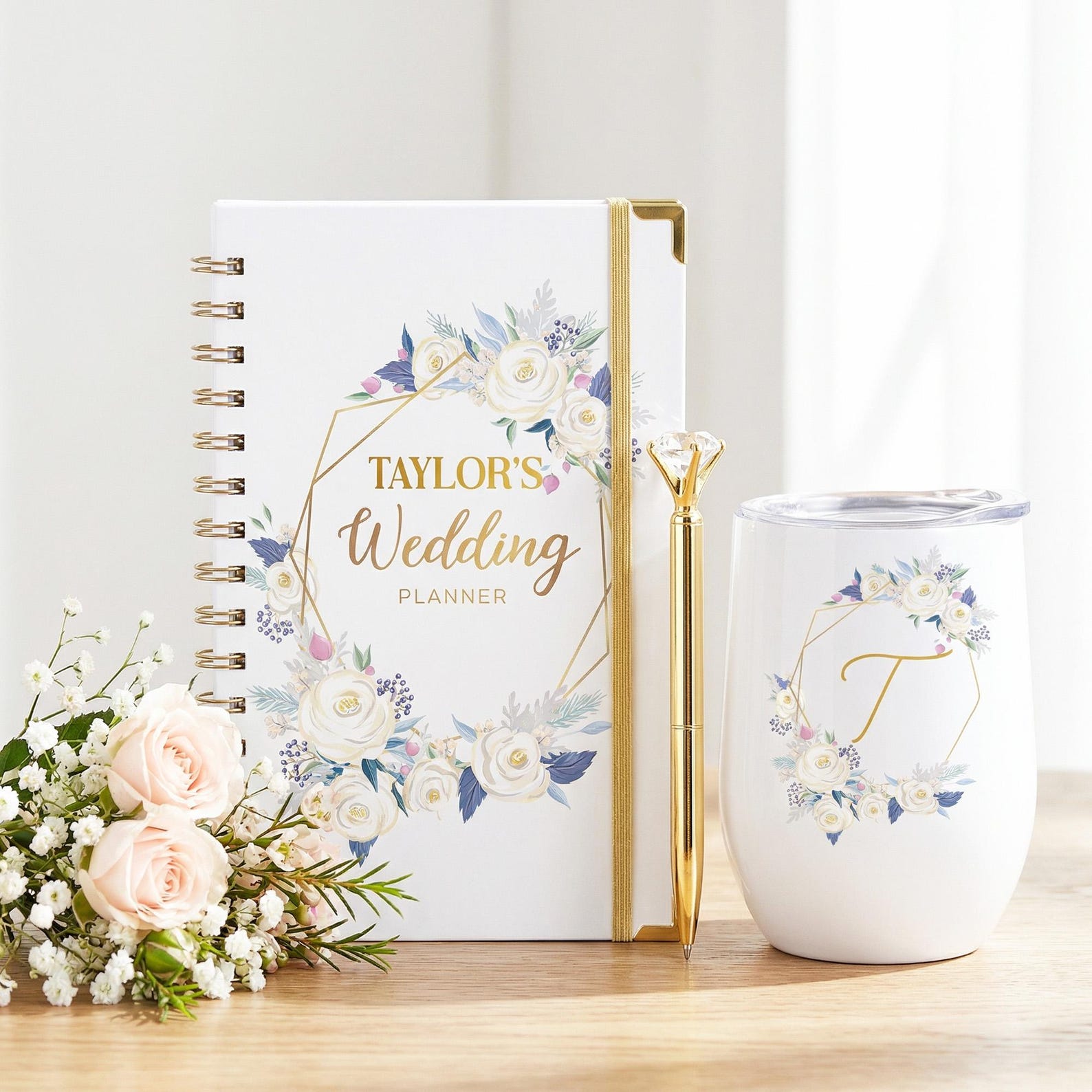 Custom Engagement Gift Set for Her With Wedding Planner, Ring Dish ...