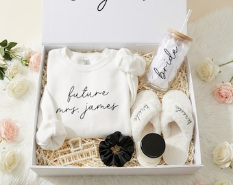 Personalized Congrats Engagement Gift Box Set For Bride, Gift for Future Daughter In Law
