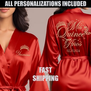 Mis Quince Robes, Pretty Quinceanera Robes, Mis Quince Anos Robes, Robes for Mama de Quince, Quinceanera Gifts, Satin Quince Robes, Mis 15