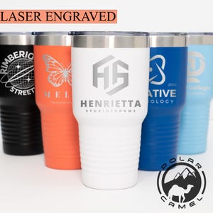 Company Logo Gifts, 30oz Tumbler, Polar Camel, Engraved Tumbler, Custom Logo Tumbler, Logo Swag, Corporate Gift Idea, Business Owner Gifts