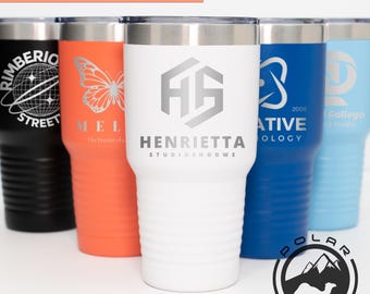 Geschenken met bedrijfslogo, lasergegraveerde beker van 30 oz, aangepast logo, bedrijfsswag, cadeaus ondernemer