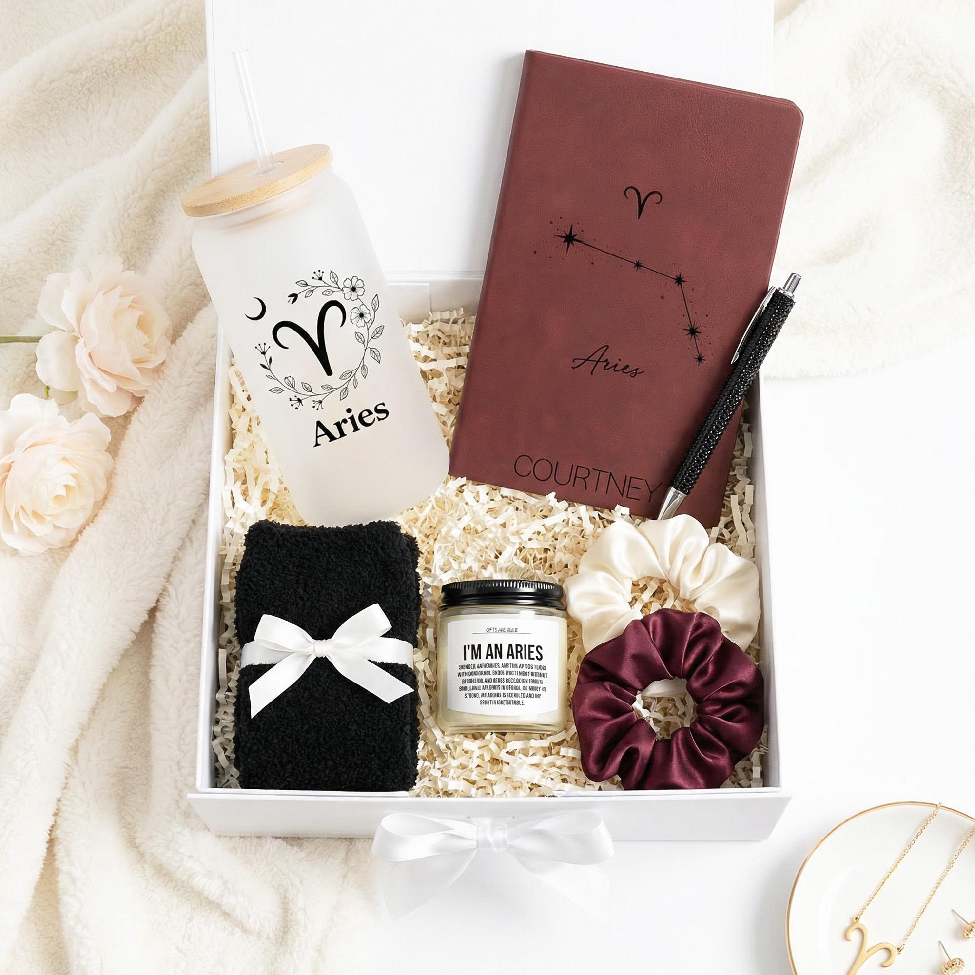 Custom Aries Gift Box Set for Women, Birthday Gift for Her - March and ...
