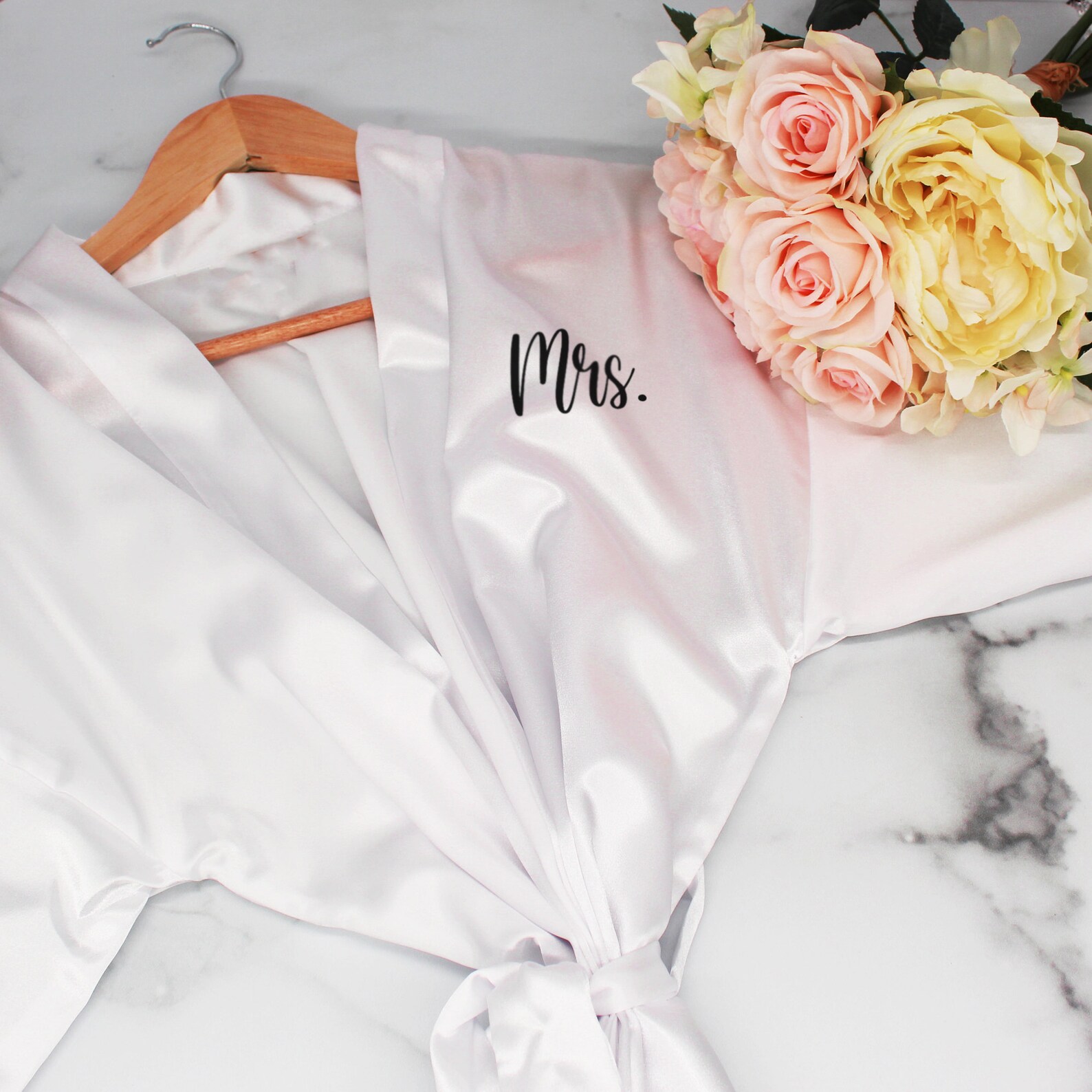Bridesmaid Robe Set of 6 Personalized Robes in Front & Back Etsy