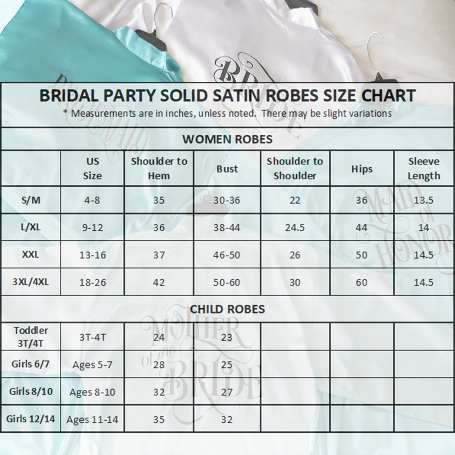 Bridesmaid Robe Set of 5 Personalized Robes in Front & Back Etsy