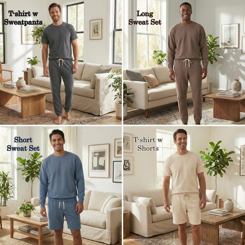 Personalized Dad Apparel Loungewear Set: Custom EST Dad Sweatshirt & Joggers - Clothing Gift for Dad - Pocket Design image 14