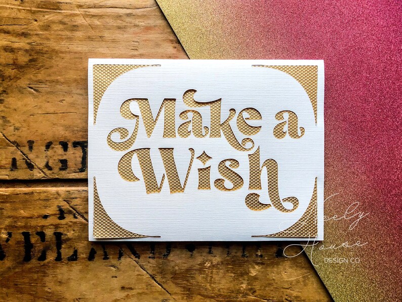 Make A Wish Birthday Card SVG Cricut Joy Explore Maker Card SVG File Instant Download Insert SVG