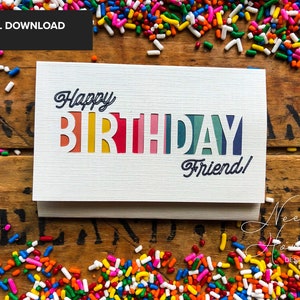 Happy Birthday! Gift Card Holder SVG | Money Holder | Cricut Explore Maker Card | Instant Digital Download | SVG giftcard Holder