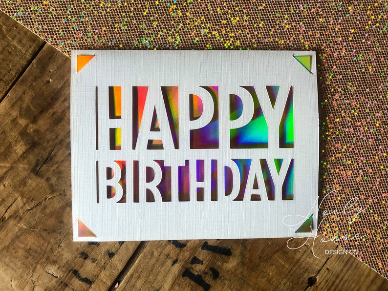 Cricut Joy Simple Birthday Card / Template Card SVG / File Instant Download / Cricut Joy Insert