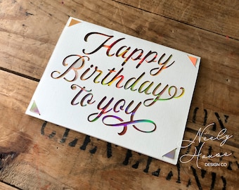 Happy Birthday to You Card SVG | Cricut Birthday Card SVG | File Instant Download | Joy Explore Maker Birthday Card SVG  | Cut Out Card